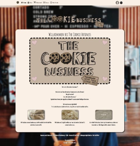 Website Design for a cookie online shop