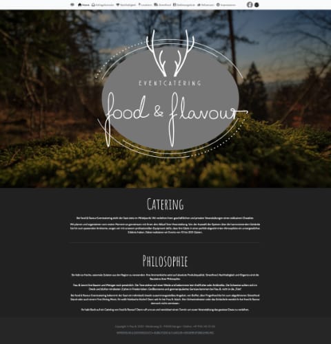 Website Design for a catering firm